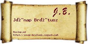 Jónap Brútusz névjegykártya